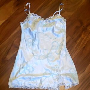Victoria's Secret Blue Lace Trim Chemise